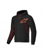 Hanorac moto de vară ALPINESTARS CHROME AIR SPORT - Negru/Rosu fluo | 4200425/1030
