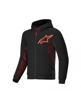 Hanorac moto de vară ALPINESTARS CHROME AIR SPORT - Negru/Rosu fluo	