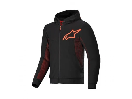 Hanorac moto de vară ALPINESTARS CHROME AIR SPORT - Negru/Rosu fluo | 4200425/1030