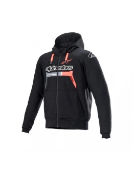 Hanorac de protectie ALPINESTARS CHROME IGNITION - Negru,Rosu fluo