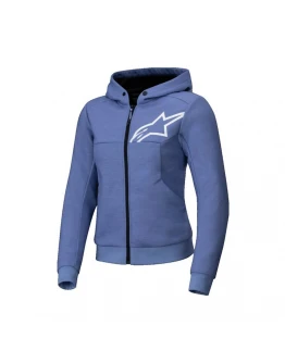 Hanorac moto damă ALPINESTARS STELLA CHROME V2 SPORT - Albastru/Alb