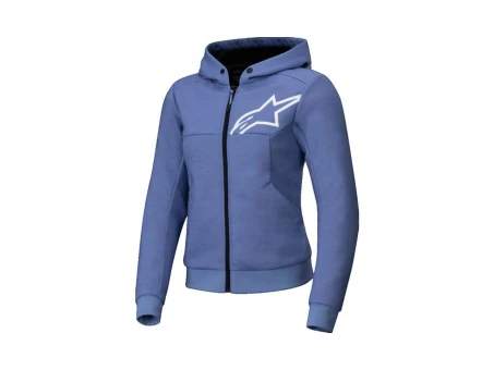 Hanorac moto damă ALPINESTARS STELLA CHROME V2 SPORT - Albastru/Alb | 4210225/7185