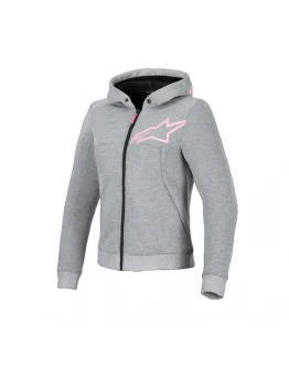 Hanorac moto damă ALPINESTARS STELLA CHROME V2 SPORT - Gri/Roz	