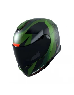 Casca flip-up Axxis model Gecko SV Shield F6 gri verde mat (ochelari soare integrati) XS (SKU: 42621075633 )