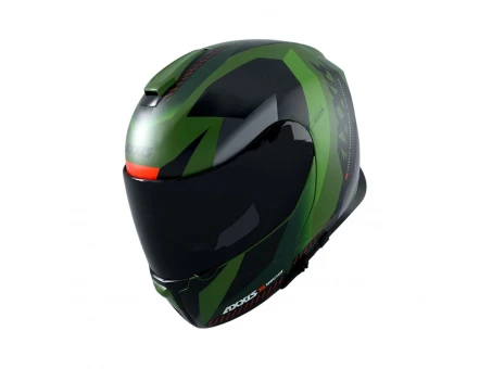 Casca flip-up Axxis model Gecko SV Shield F6 gri verde mat (ochelari soare integrati) XS (SKU: 42621075633 ) | OUT42621075633