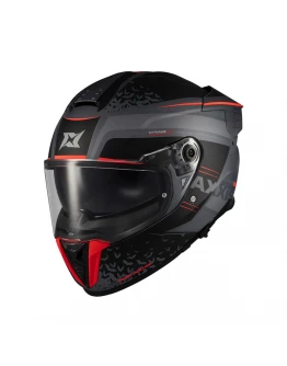 Cască integrală Axxis Hawk Evo SV Dark Justice C1 cu ochelari de soare integrați - Gri mat 