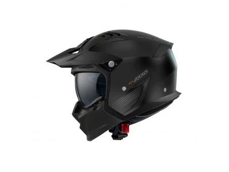 Casca Axxis model Hunter SV solid A1 negru mat (ochelari soare integrati)