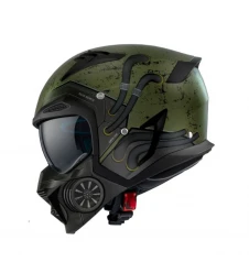 Casca Axxis model Hunter SV Toxic C6 verde mat (ochelari soare integrati) Marime XL