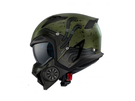 Casca Axxis model Hunter SV Toxic C6 verde mat (ochelari soare integrati)