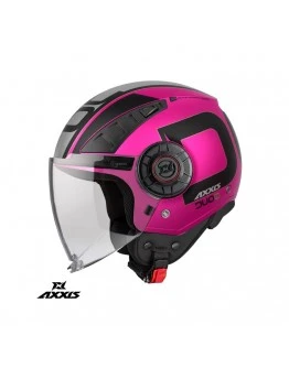 Casca Axxis model Metro S Duo C8 - Roz lucios (open face) - omologare noua ECE 22.06