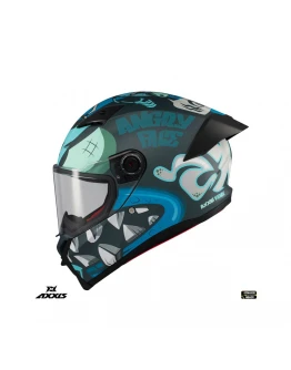 Casca integrala Axxis Fenix Angry Face C7 albastru mat – tip viziera: MT-V-31B – DKS429