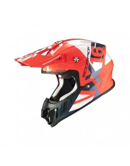 Casca cross-enduro SCORPION EXO VX-16 MACH - alb,Negru,Rosu