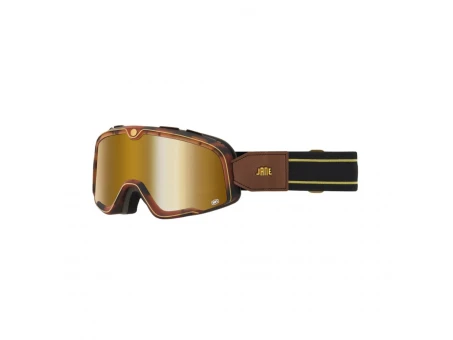 Ochelari Moto 100% Barstow Jane - Negru/Auriu cu Lentila Oglinda Aurie | 50000-00027