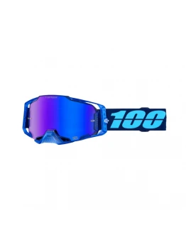 Ochelari Moto 100% Armega Hyper Kloug - Albastru cu Lentila Oglinda Albastra