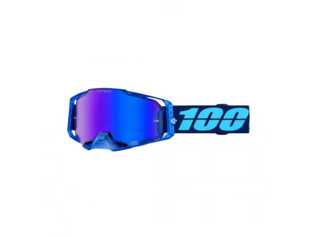 Ochelari Moto 100% Armega Hyper Kloug - Albastru cu Lentila Oglinda Albastra | 50003-00013