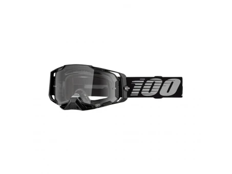 Ochelari 100% ARMEGA BLACK - Negru cu lentila transparenta