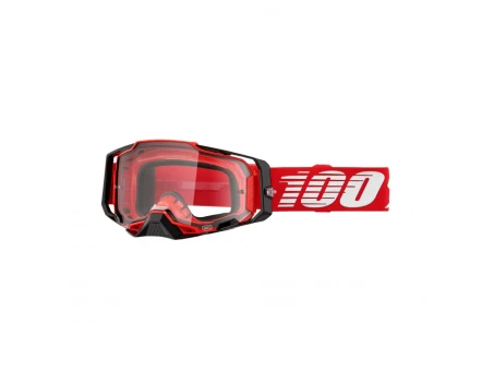 Ochelari 100% ARMEGA RED - Rosu/Negru/Alb cu lentila transparenta