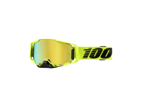 Ochelari 100% Armega Nuclear Circus - Galben fluo cu lentila aurie