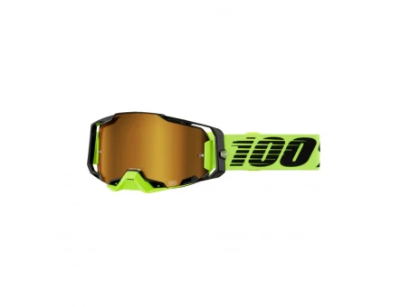 Ochelari 100% Armega Neon Yellow - Galben fluor cu lentila aurie