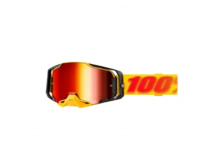 Ochelari 100% Armega Tetsu lentilă oglindă roșie - Galben/Rosu/Negru | 50005-00042
