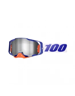 Ochelari Moto 100% Armega Lavingaad - Lentila Oglinda Argintie
