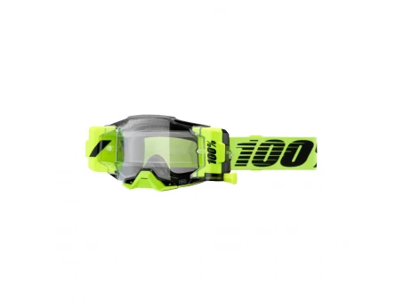 Ochelari 100% ARMEGA FORECAST ROLL-OFF NEON YELLOW - Negru/Galben fluo