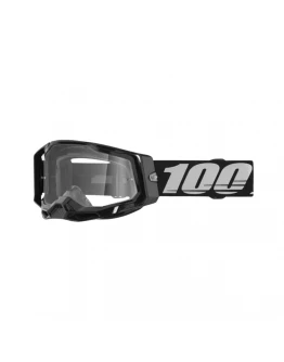 Ochelari 100% RACECRAFT 2 Black- Negru cu lentila transparenta