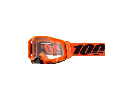 Ochelari 100% RACECRAFT 2 Neon Orange - Portocaliu/Negru cu lentila transparenta