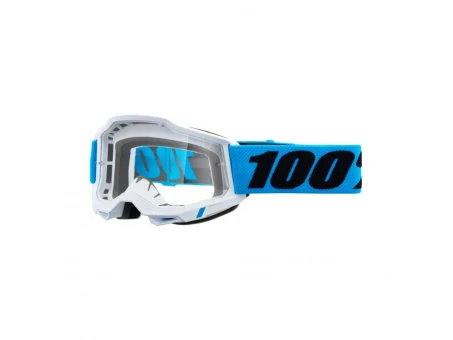 Ochelari Off Road 100% Accuri 2 Novel - Alb/Albastru/Negru