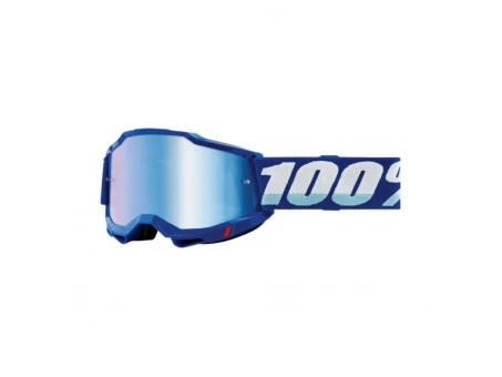 Ochelari 100% Accuri 2 Blue - Albastru/Alb cu lentila oglinda