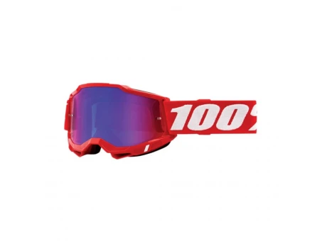 Ochelari 100% Accuri 2 Red cu lentila oglinda - Rosu/Alb