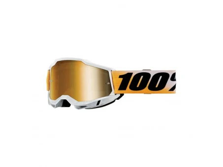 Ochelari 100% ACCURI 2 SHIV - Alb/Negru/Galben cu lentila aurie