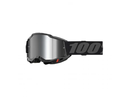 Ochelari Off Road 100% Accuri 2 Black cu lentila oglinda - Negru