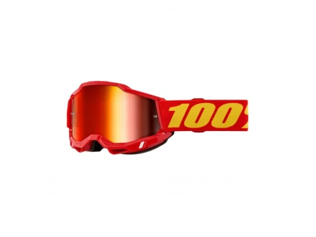 Ochelari 100% Accuri 2 Red cu lentila oglinda - Rosu/Galben