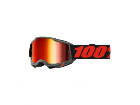 Ochelari Off Road 100% Accuri 2 Huaraki cu lentila oglinda - Gri/Negru/Rosu