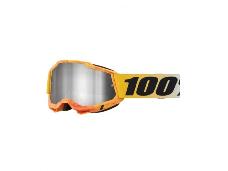 Ochelari Off Road 100% Accuri 2 Razza cu lentila oglinda - Galben/Negru