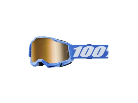 Ochelari Off Road 100% Accuri 2 Sursi cu lentila oglinda -Albastru/Alb