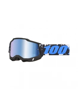 Ochelari Moto 100% ACCURI 2 Ferrani - Negru/Portocaliu cu Lentila Oglinda