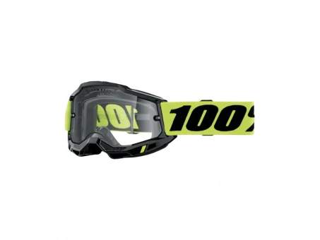 Ochelari 100% Accuri 2 Enduro Moto Black - Negru/Galben fluor