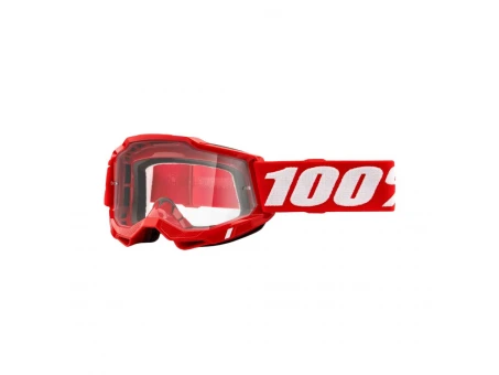 Ochelari 100% Accuri 2 OTG Red - Rosu/Alb cu lentila transparenta
