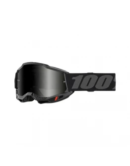 Ochelari Moto 100% ACCURI 2 Sand Black - Negru/Gri cu Lentila Fumurie