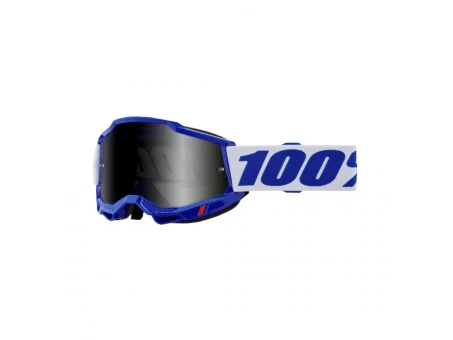 Ochelari 100% Accuri 2 Enduro Moto Blue - Albastru/Alb cu lentila fumurie