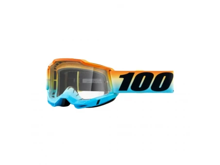 Ochelari 100% ACCURI 2 Youth/Junior SUNSET - Albastru/Portocaliu/Negru cu lentila transparenta