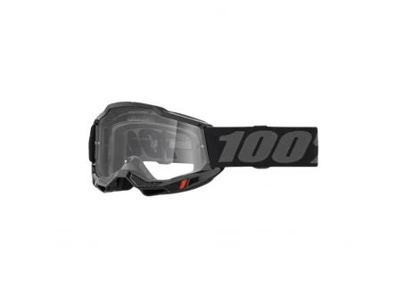 Ochelari 100% ACCURI 2 Youth/Junior BLACK - Negru/Gri cu lentila transparenta