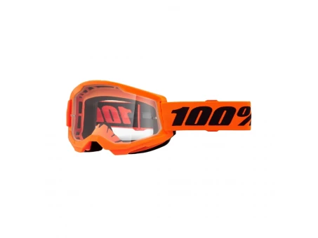 Ochelari Moto 100% Strata 2 Neon Orange Lentilă Clară - Portocaliu fluo | 50027-00015