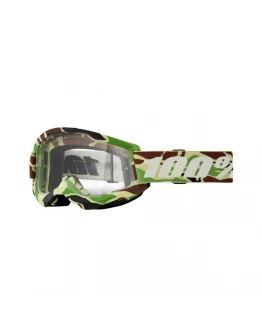 Ochelari motocross 100% Strata 2 War Camo Clear Lens - Verde/Camo