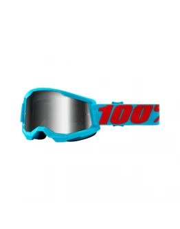 Ochelari 100% Strata 2 Summit lentilă oglindă argintie - Albastru/Rosu