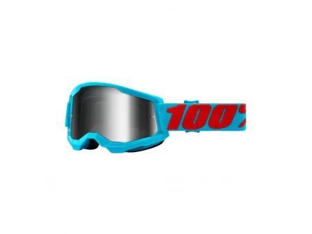 Ochelari 100% Strata 2 Summit lentilă oglindă argintie - Albastru/Rosu | 50028-00011