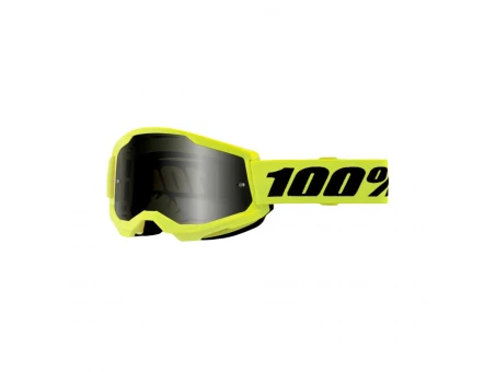 Ochelari 100% STRATA 2 SAND NEON YELLOW - Galben/Negru cu lentila fumurie