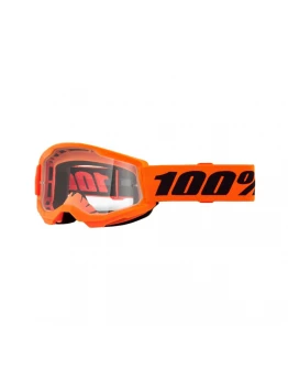 Ochelari 100% STRATA 2 YOUTH JUNIOR NEON ORANGE - Portocaliu,Negru cu lentila transparenta